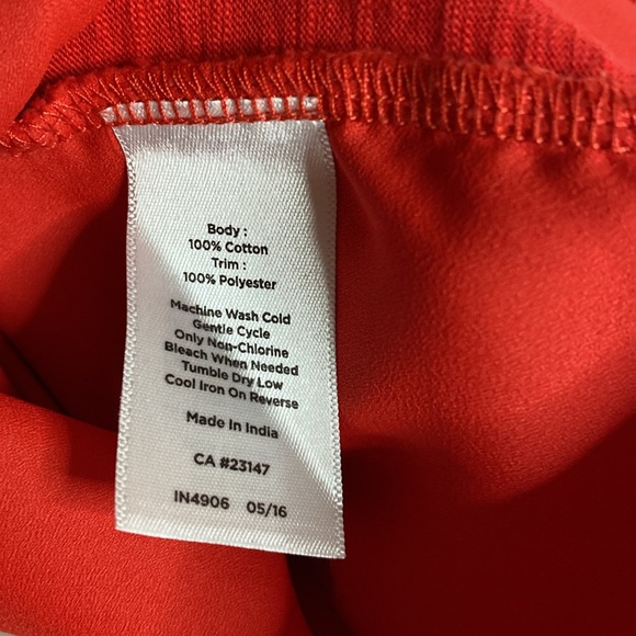 Women’s Talbots Short Sleeve Blouse XS Red - Picture 4 of 4